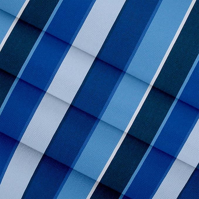 RSH DECOR: Sunbrella Square Throw Pillows Set of 2 | 17" x 17" | Water and Fade-Resistant Performance Fabric | Outdoor Pillow Covers with Down-Alternative Inserts | Milano Cobalt