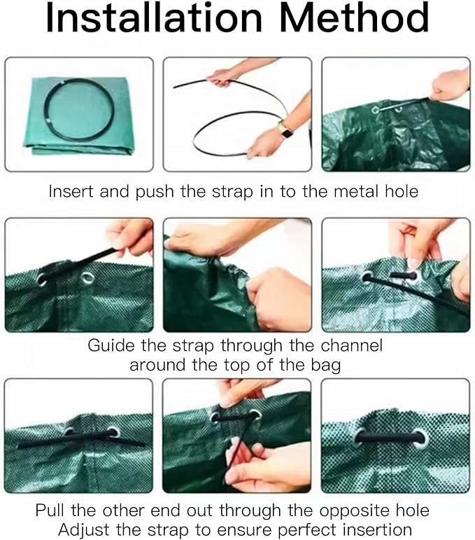 2 PCS 106 Gallon Yard Waste Bags, Reusable Lawn and Leaf Bags Heavy Duty Garden Bags with 2 Pair Gloves for Clean Up Outdoor Debris Leaves Grass Clippings