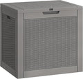 Deck Box, 31 Gallon Resin Outdoor Storage Box, Waterproof and UV Resistant Lightweight Storage Deck Box for Garden Tools, Supplies
