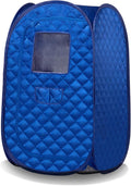 Portable Sauna Tent, Foldable One Person Full Body Spa for Detox Therapy Without Steamer- Blue