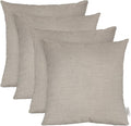 RSH DECOR: Sunbrella Square Throw Pillows Set of 4 | 20" x 20" | Water and Fade-Resistant Performance Fabric | Outdoor Pillow Covers with Down-Alternative Inserts | Made in USA (Cast Silver)