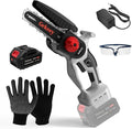 Electric Mini Chainsaw Cordless, 6 Inch Battery Chain Saw Handheld with Rechargeable Battery for Tree Trimming Wood Cutting, Gardening Tool Gifts for Men Dad Husband