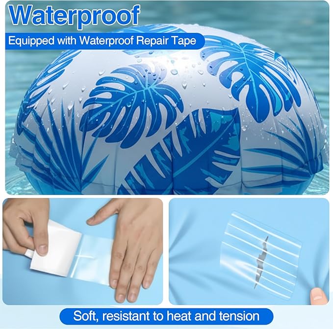 2pcs 4ft Pool Pillows for Above Ground Pools, Cover Balloon Winterizing Inflatable Air Pillow Float with Ropes PVC Ice Equalizer Closing Winter Swimming Ball Accessories