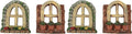 DOITOOL 2Pcs Miniature Fairy Garden Window,Artificial Window Ornament Miniature Fairy Doors Gnome Home Decoration,Resin Landscape Yard Art Garden Sculpture Fish Tank Decoration (Pack of 2)