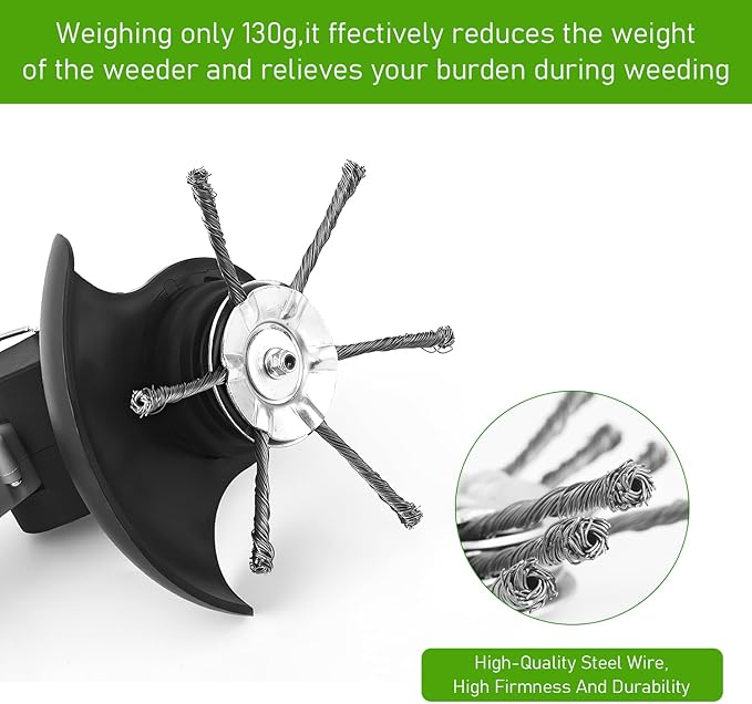 Steel Wire Grass Trimmer Head, 2025 New String Trimmer Replacement Head for Electric Battery Powered Cordless String Trimmer,6 Inch Wired Trimmer Blade for Lawn Mower Tray（2PC,6 Blade）