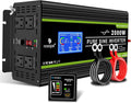 Novopal 2000 Watts Pure Sine Wave Inverter 24V DC to 120V AC Converter for Truck,Home, RV, Off-Grid Power Inverter 24V to 110V with LCD Display, Remote Controller Black