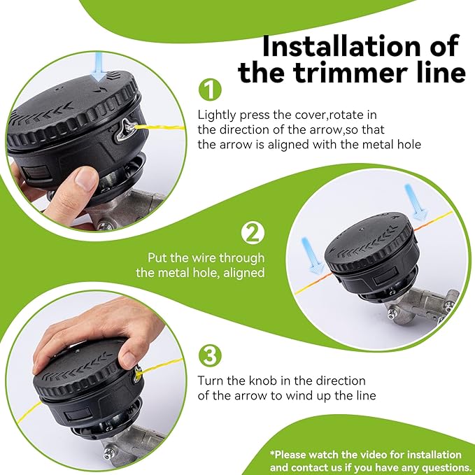 KAITAI String Trimmer Line 095”,Pre-Cut Dual Color 3-Section Fast-Positioning Design, for Gas and Electric Grass Trimmer and Brushcutters, Fits Most Standard Models,16FTx12