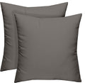 RSH DECOR: Square Throw Pillows Set of 2 | 17” x 17” | All-Weather Spun Fabric | Water and Fade-Resistant | Outdoor Accent Pillows for Patio Furniture | Charcoal Grey (Gray)