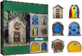 Enchanted Fairy Door for Tree Trunks - Weather-Resistant Miniature Garden Decor, 6-Piece Whimsical Outdoor Accessory Kit for Kids & Fantasy Enthusiasts (Fairy Tale Style-2)