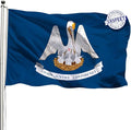 AMZFLAG Louisiana State Flag 3x5 ft Heavy Duty LA Louisiana Flags for Outdoor 3 Ply with 2 Brass Grommets, Double Sided State of Louisiana Thick Material