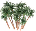 15 Pack Miniature Palm Trees for Diorama Decor - Tropical Coconut Model Trees with Bendable Trunks (4-6.3 Inches) - Cake Toppers, Train Layout Scenery & Architectural Sandbox Decorations