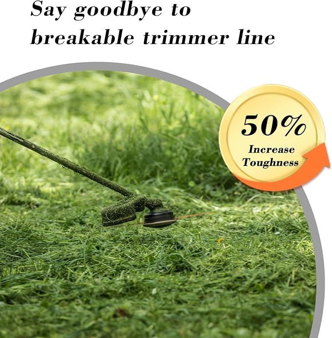 Cluparis 3-Pound Super Heavy Duty Trimmer Line .155-Inch-by-361-ft Twist Pro Trimmer Line Spool 3-Component Tri-Extrusion Weed Eater String with Super Line Cutter