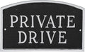Montague Metal Products SP-12S-BS Private Drive Arch Statement Plaque, Standard, Black and Silver