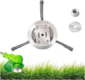 6 Inch Steel Wire Rotary Heavy Duty Weed Brush Cutter Wheel Grass String Trimmer Blades Head Universal Metal Wire Weed Eater Trimming Head Replacement Weed Wacker Weedeater Attachments (3 heads - 6in)