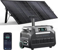 IEE 2400W/2048Wh Solar power station With 400W Solar Panel,P2400 Solar Generator(4800W Peak),1800W Super Fast Charging,APP Control Emergency Power Station for Home, Camping, Power Outages