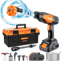 SEALIGHT Cordless Pressure Washer, 970PSI Portable Power Washer with 3.0Ah Dual Batteries 6-in-1 Nozzle Battery Operated Power Washer for Cars, Fences, Patio, Bikes Cleaning