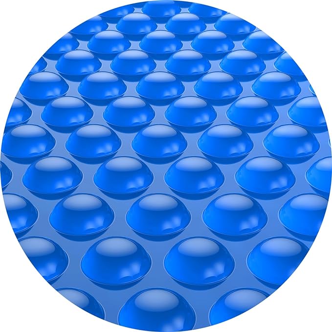 BigXwell Solar Pool Cover, 12Mil Round 18 Foot Solar Blanket for Above-Ground and In-Ground Pools, Swimming Pool, Blue 1200Series (Round 18 FT)