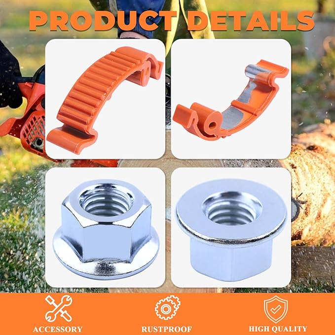 435 Clutch Cover Assembly for Husqvarna 435 Chainsaw Chain Brake Clutch Cover 536329204, Chain Brake Assembly Clutch Side Cover For Husqvarna 435 X-Torq Chainsaw Parts with Snap Clips Bar Nuts