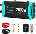 2000W Pure Sine Wave Inverter 12V DC to 120V AC for RV, Truck, Off-Grid, Home, Solar Car Power Inverter with Dual AC Hardwire Port, 50A Socket, 5V 2.1A USB