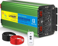 LVYUAN 4000 Watt Heavy Duty 8000(Peak) Pure Sine Wave Power Inverter 12V DC to 110V/120V AC Converter with 4 sockets,LED Display,Remote Control and USB Port for Family,RV, Truck,Road Trip,Emergency