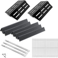 Flavorizer Bars,Heat Deflectors,Grill Burner and Grill Grid for Weber Genesis 300 Series Grills with Front Control Knob, Genesis S310 S320 S330 E310 E320 E330