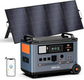 OSCAL 120V/240V 6000W Solar Generator with 1x200W Solar Panel,Promax6000 Dual Voltage 3600WH Lifepo4 Battery Portable Power Station with 14 Outlets,2200W 1.96H Fast Charge,for Home Backup