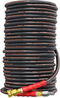Pressure Washer Hose 150FT,3/8" 4800 PSI Kink Resistant Industrial Grade Hose with 3/8 Quick Connect Ends for Hot & Cold Water up to 140°F, Steel Wire Braided Hose for Power Washing