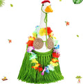 3 Pcs Summer Bikini Goose Outfit for 23'' Plastic or Cement Porch Goose Hawaiian Knitted Bikini Lawn Clothes Tropical Costume for Summer Hula Party Patio Yard Lawn