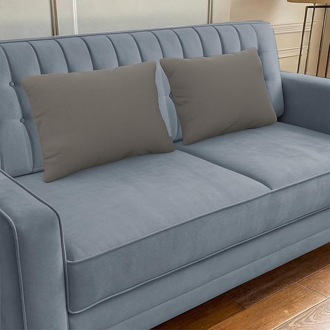 Covers & All Sunbrellla Outdoor Pillows for Patio Furniture, UV Fade Resistant & Waterproof Outdoor Sunbrella Lumbar Pillows, Set of 2 Inserts & Covers for Patios, Decks and Porches, Spectrum Graphite