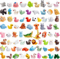 80 Pcs Mini Resin Animals 80 Styles Resin Animals Figurines Bulk for Fairy Garden Miniature Dollhouse Accessories Hide Crafts Decor
