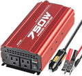POTEK 750W Power Inverter DC 12V to AC 115V Car Converter with 2A USB Charging Port