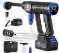 Cordless Pressure Washer,1450PSI Portable Power Washer 2 Rechargeable 20000mAH Batteries,Brushless Powered Washer Gun 6-in-1 Nozzle,Hand Held Pressure Washer for Washing Car/Fence/Garden/Floor/Yards