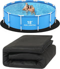 VINGLI 18 FT Round Pool Liner Pad for Above Ground Swimming Pools, Extra Thick Swimming Pool Liner, Prevent Punctures, Weed Barrier, Black