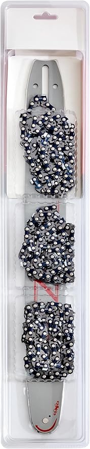 KAKEI 18 Inch Chainsaw Bar& Chain Combo - 3/8" LP Pitch, .050" Gauge, 62 Drive Links Fits Poulan, Kobalt, Echo, Ego, Greenworks& More (3 Chains+ 1 Bar)