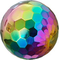 304 Stainless Steel Gazing Ball Sculptures Diamond Ball Decoration Mirror Hollow Decor Ball Reflective Garden Sphere Hollow Metal Ball Ornament Statues Gazing Globe for Home Garden (Rainbow 10 inch)
