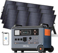 OSCAL PowerMax 6000 Solar Generator, 3600Wh/6000W Power Station with 3x400W Solar Panels, 120V/240V Split Phase Voltage AC Outlets (9000W Peak), 2400W Solar Charging,Emergency for Home,Battery Backup