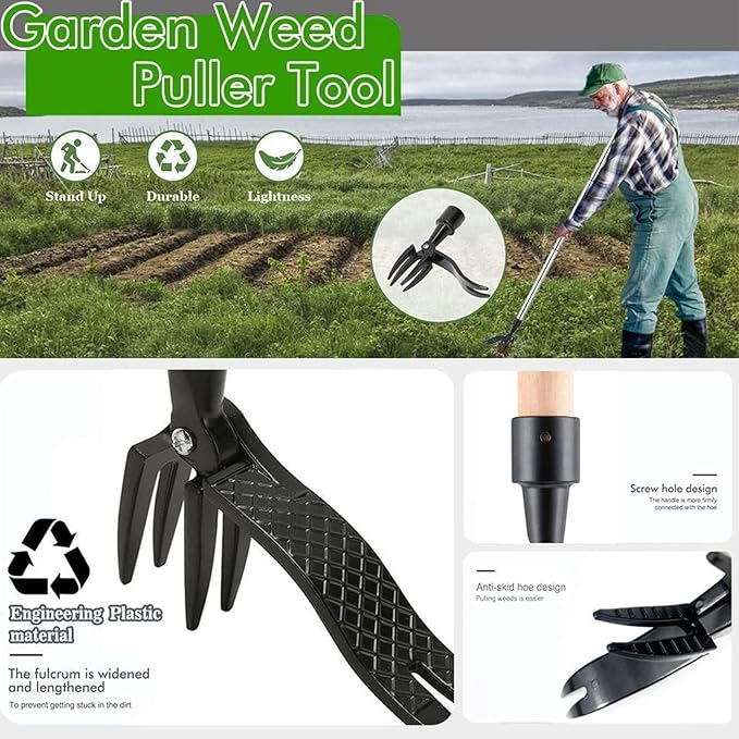 Weeding Tool,Garden Hand Tools,Garden/Crack/Patio/Potted Plant Weed Puller Tool,Stand Up Weed Puller Tool(4PCS)