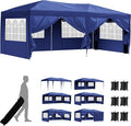 Sundale Outdoor Pop up Canopy with Sidewalls, 10x20 Commercial Foldable Heavy Duty Patio Tent, Waterproof UPF 50+ Tent with Roller Bag for Event, Party, Wedding, Navy
