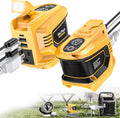 2 Packs Real 200W Power Inverter Compatible with Dewalt 18V/20V, VoLtTech Battery Inverter DC 20V to AC 110V Portable Phone Charger Generator Power Supply with 2 USB Ports & 1 Type-C & 1 AC Outlet