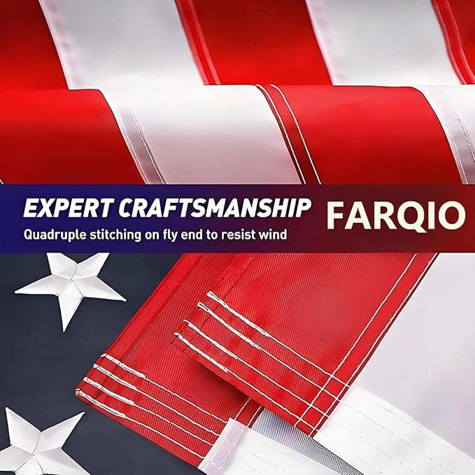 Heavy Duty American Flag 2x3, Small American Flags Outside, With Embroidered Stars, Sewn Stripes, Brass Grommets, Tearproof 420D Nylon Material, All Weather Flag– Unmatched Durability in Any Weather.