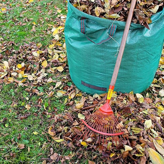 3-Pack 32 Gallon Garden Waste Bag Leaf Bags Reusable Heavy Duty Waste Bags Perfect for Garden, Lawn, Leaf/Leaves, Yard Debris Storage and Garden Accessories