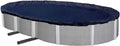 Aboveground Pool Winter Cover, Fits 15’ x 21’ Oval, Solid Blue – Includes Winch and Cable for Easy Installation, Superior Strength & Durability, Treated for UV Protection, WC1521OV