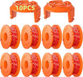 Eventronic 10 Pack WA0010 Trimmer Line Compatible with Worx Weed Eater, 0.065" Autofeed Replacement Trimmer Spool for Worx String Trimmer(8 Line Spools + 2 Caps)
