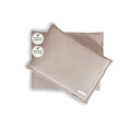 SAUNASOFA™ Sauna Mat & Pillow Set – 1 person sauna seat cushion and pillow for infrared and finnish sauna – heat-resistant sauna kit in taupe