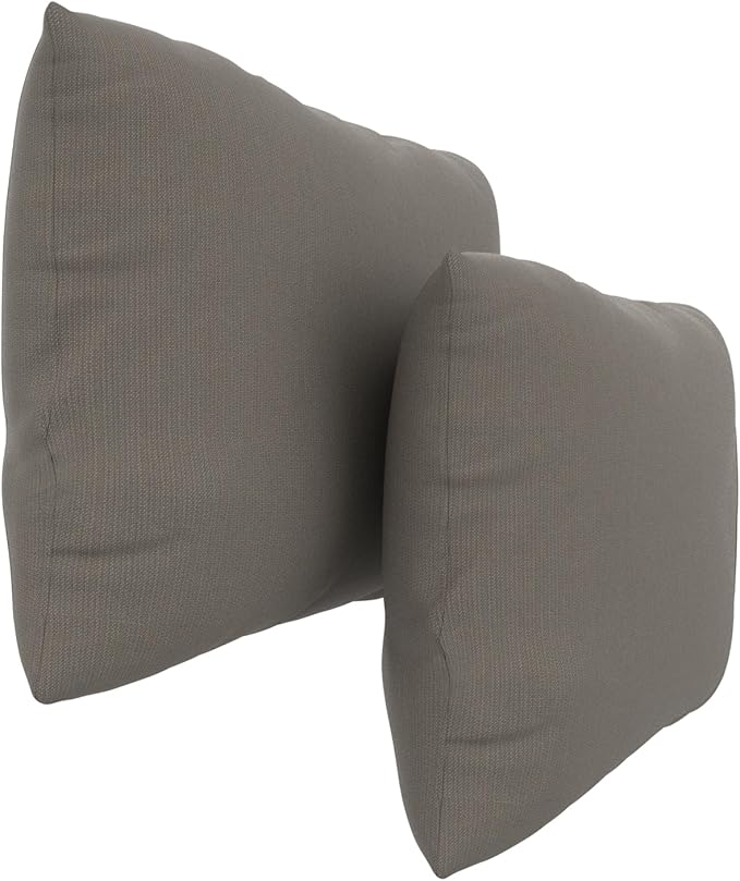 Covers & All Sunbrellla Outdoor Pillows for Patio Furniture, UV Fade Resistant & Waterproof Outdoor Sunbrella Lumbar Pillows, Set of 2 Inserts & Covers for Patios, Decks and Porches, Spectrum Graphite