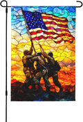 4th of July Garden Flag Independence Day Decorations Vertical Double Sided Outdoor Yard Flags 12.5x18 Inch Burlap Banners for House Lawn