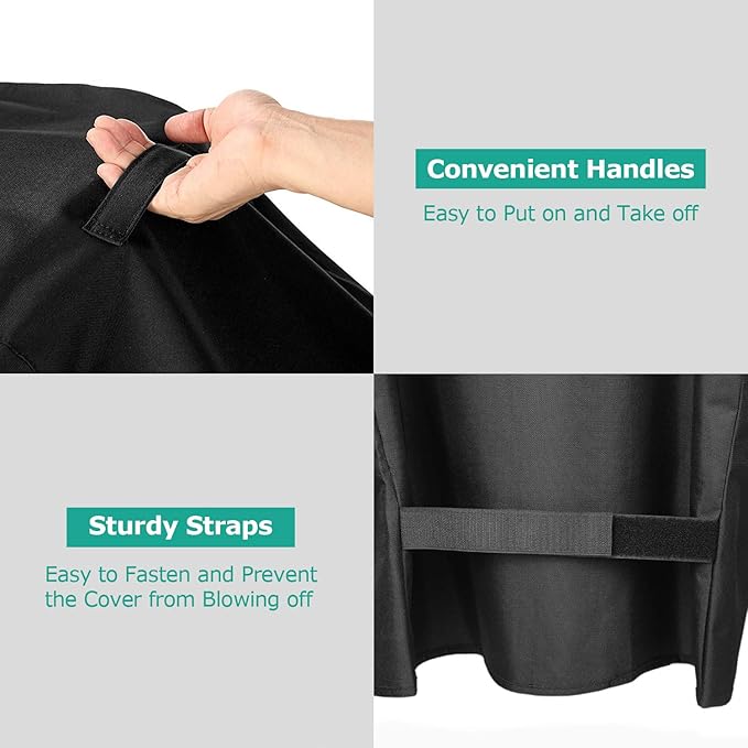 SunPatio Griddle Cover 36 Inch, Compatible for Blackstone 36" Griddle Cooking Station, Camp Chef etc., Outdoor Heavy Duty Waterproof 4 Burner Flat Top Gas Grill Cover with Support Pole