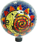 Echo Valley 8199 10-Inch Mosaic Glass Gazing Globe, Sun-Moon, Outdoor Décor