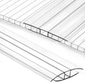 Polycarbonate Greenhouse Panel Connectors – 10 Packs, 4FT H Connectors Fits 6 or 8 MM Panels, UV-Resistant Greenhouse Joining Strips for DIY Garden Greenhouses and Cold Frames