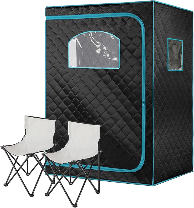 Full Size Infrared Sauna for Home, 2 Person Large Space Personal Home Sauna for Relaxation & Detox, 1500W Dry Heating Technology Indoor Saunas